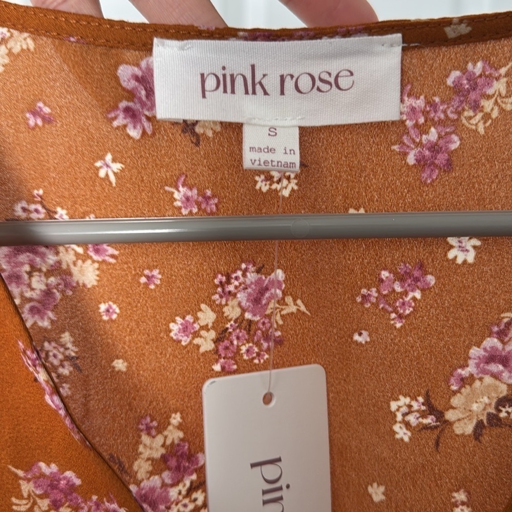 Orange Floral Women's Top - Picture 3 of 3